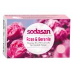 Sodasan vegane Bio-Seife Rose+Geranie, 100g