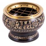 Netzräuchergefäß schwarz / gold Ø ca. 6 cm